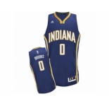 Men's Adidas Indiana Pacers #0 Aaron Brooks Swingman Navy Blue Road NBA Jersey
