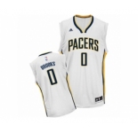 Men's Adidas Indiana Pacers #0 Aaron Brooks Swingman White Home NBA Jersey