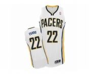Men's Adidas Indiana Pacers #22 Jeremy Evans Authentic White Home NBA Jersey