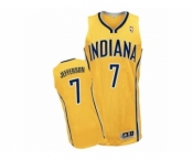 Men's Adidas Indiana Pacers #7 Al Jefferson Authentic Gold Alternate NBA Jersey
