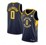 Men's Indiana Pacers #0 Tyrese Haliburton Black Stitched Basketball Jersey