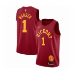 Men's Indiana Pacers #1 T.J. Warren Authentic Red Hardwood Classics Basketball Jersey