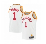 Men's Indiana Pacers #1 T.J. Warren Authentic White Hardwood Classics Basketball Jersey