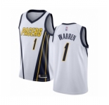 Men's Indiana Pacers #1 T.J. Warren White Swingman Jersey - Earned Edition