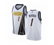 Men's Indiana Pacers #1 T.J. Warren White Swingman Jersey - Earned Edition