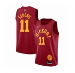 Men's Indiana Pacers #11 Domantas Sabonis Authentic Red Hardwood Classics Basketball Jersey