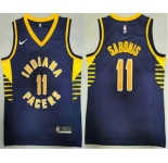 Men's Indiana Pacers #11 Domantas Sabonis New Navy Blue 2021 Nike Swingman Stitched NBA Jersey