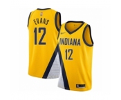 Men's Indiana Pacers #12 Tyreke Evans Authentic Gold Finished Basketball Jersey - Statement Edition