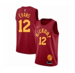 Men's Indiana Pacers #12 Tyreke Evans Authentic Red Hardwood Classics Basketball Jersey