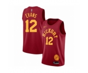 Men's Indiana Pacers #12 Tyreke Evans Authentic Red Hardwood Classics Basketball Jersey