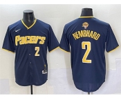 Men's Indiana Pacers #2 Andrew Nembhard Navy 2025 Finals Vapor Stitched Baseball Jersey