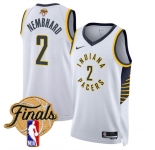 Men's Indiana Pacers #2 Andrew Nembhard White 2025 Finals Association Edition Stitched Basketball Jersey