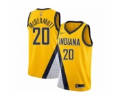 Men's Indiana Pacers #20 Doug McDermott Authentic Gold Finished Basketball Jersey - Statement Edition