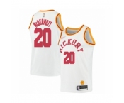 Men's Indiana Pacers #20 Doug McDermott Authentic White Hardwood Classics Basketball Jersey