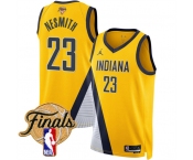 Men's Indiana Pacers #23 Aaron Nesmith Yellow 2025 Finals Statement Edition Stitched Basketball Jersey