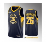 Men's Indiana Pacers #26 Ben Sheppard Navy 2023 Draft Icon Edition Stitched Basketball Jersey