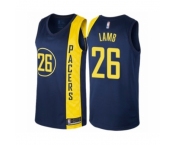 Men's Indiana Pacers #26 Jeremy Lamb Authentic Navy Blue Basketball Jersey - City Edition