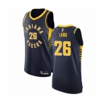 Men's Indiana Pacers #26 Jeremy Lamb Authentic Navy Blue Basketball Jersey - Icon Edition