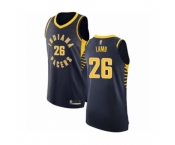Men's Indiana Pacers #26 Jeremy Lamb Authentic Navy Blue Basketball Jersey - Icon Edition