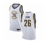 Men's Indiana Pacers #26 Jeremy Lamb Authentic White Basketball Jersey - Association Edition