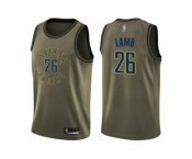 Men's Indiana Pacers #26 Jeremy Lamb Swingman Green Salute to Service Basketball Jersey