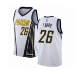 Men's Indiana Pacers #26 Jeremy Lamb White Swingman Jersey - Earned Edition