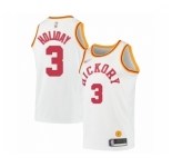Men's Indiana Pacers #3 Aaron Holiday Swingman White Hardwood Classics Basketball Jersey