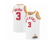 Men's Indiana Pacers #3 Aaron Holiday Swingman White Hardwood Classics Basketball Jersey