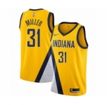Men's Indiana Pacers #31 Reggie Miller Authentic Gold Finished Basketball Jersey - Statement Edition