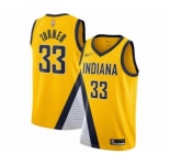 Men's Indiana Pacers #33 Myles Turner Authentic Gold Finished Basketball Jersey - Statement Edition