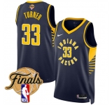 Men's Indiana Pacers #33 Myles Turner Navy 2025 Finals Icon Edition Stitched Basketball Jersey