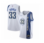 Men's Indiana Pacers #33 Myles Turner Swingman White Basketball Jersey 2019-20 City Edition