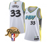 Men's Indiana Pacers #33 Myles Turner White 2024-25 City Edition Stitched Basketball Jersey