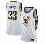 Men's Indiana Pacers #33 Myles Turner White Association Edition Stitched Basketball Jersey