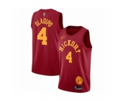 Men's Indiana Pacers #4 Victor Oladipo Authentic Red Hardwood Classics Basketball Jersey
