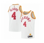 Men's Indiana Pacers #4 Victor Oladipo Authentic White Hardwood Classics Basketball Jersey