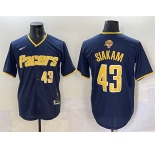 Men's Indiana Pacers #43 Pascal Siakam Navy 2025 Finals Vapor Stitched Baseball Jersey