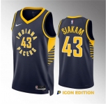 Men's Indiana Pacers #43 Pascal Siakam Navy Icon Edition Stitched Basketball Jersey