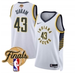 Men's Indiana Pacers #43 Pascal Siakam White 2025 Finals Association Edition Stitched Basketball Jersey