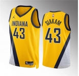 Men's Indiana Pacers #43 Pascal Siakam Yelllow Statement Edition Stitched Basketball Jersey