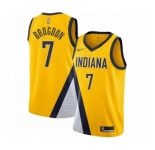 Men's Indiana Pacers #7 Malcolm Brogdon Authentic Gold Finished Basketball Jersey - Statement Edition