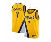 Men's Indiana Pacers #7 Malcolm Brogdon Authentic Gold Finished Basketball Jersey - Statement Edition