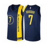 Men's Indiana Pacers #7 Malcolm Brogdon Authentic Navy Blue Basketball Jersey - City Edition