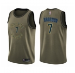 Men's Indiana Pacers #7 Malcolm Brogdon Swingman Green Salute to Service Basketball Jersey