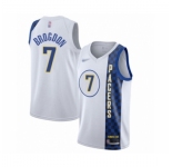 Men's Indiana Pacers #7 Malcolm Brogdon Swingman White Basketball Jersey - 2019 20 City Edition