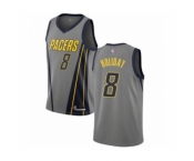Men's Indiana Pacers #8 Justin Holiday Authentic Gray Basketball Jersey - City Edition