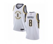 Men's Indiana Pacers #8 Justin Holiday Authentic White Basketball Jersey - Association Edition