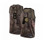 Men's Indiana Pacers #8 Justin Holiday Swingman Camo Realtree Collection Basketball Jersey