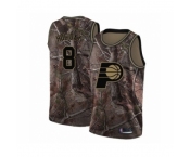 Men's Indiana Pacers #8 Justin Holiday Swingman Camo Realtree Collection Basketball Jersey
