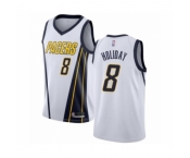 Men's Indiana Pacers #8 Justin Holiday White Swingman Jersey - Earned Edition